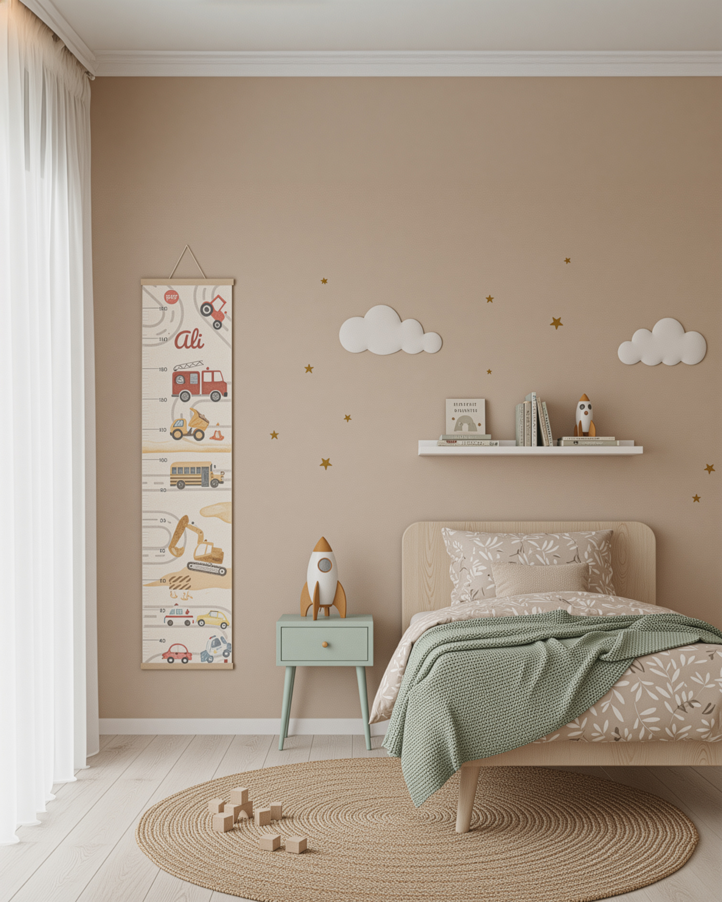 On the Road to Growth – Kids Growth Chart | Personalised Wall Ruler