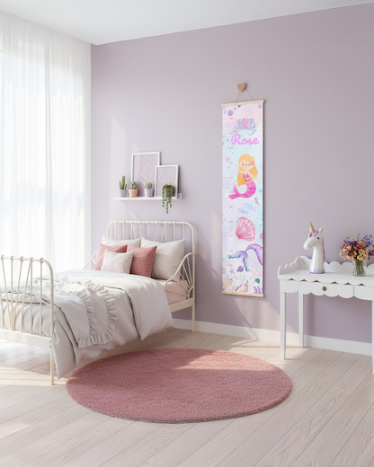 Mermaid Magic – Kids Growth Chart | Personalised Wall Ruler