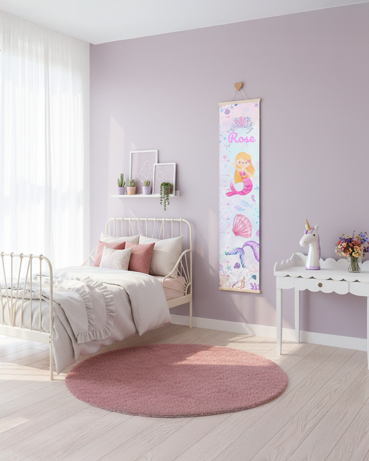 Mermaid Magic – Kids Growth Chart | Personalised Wall Ruler