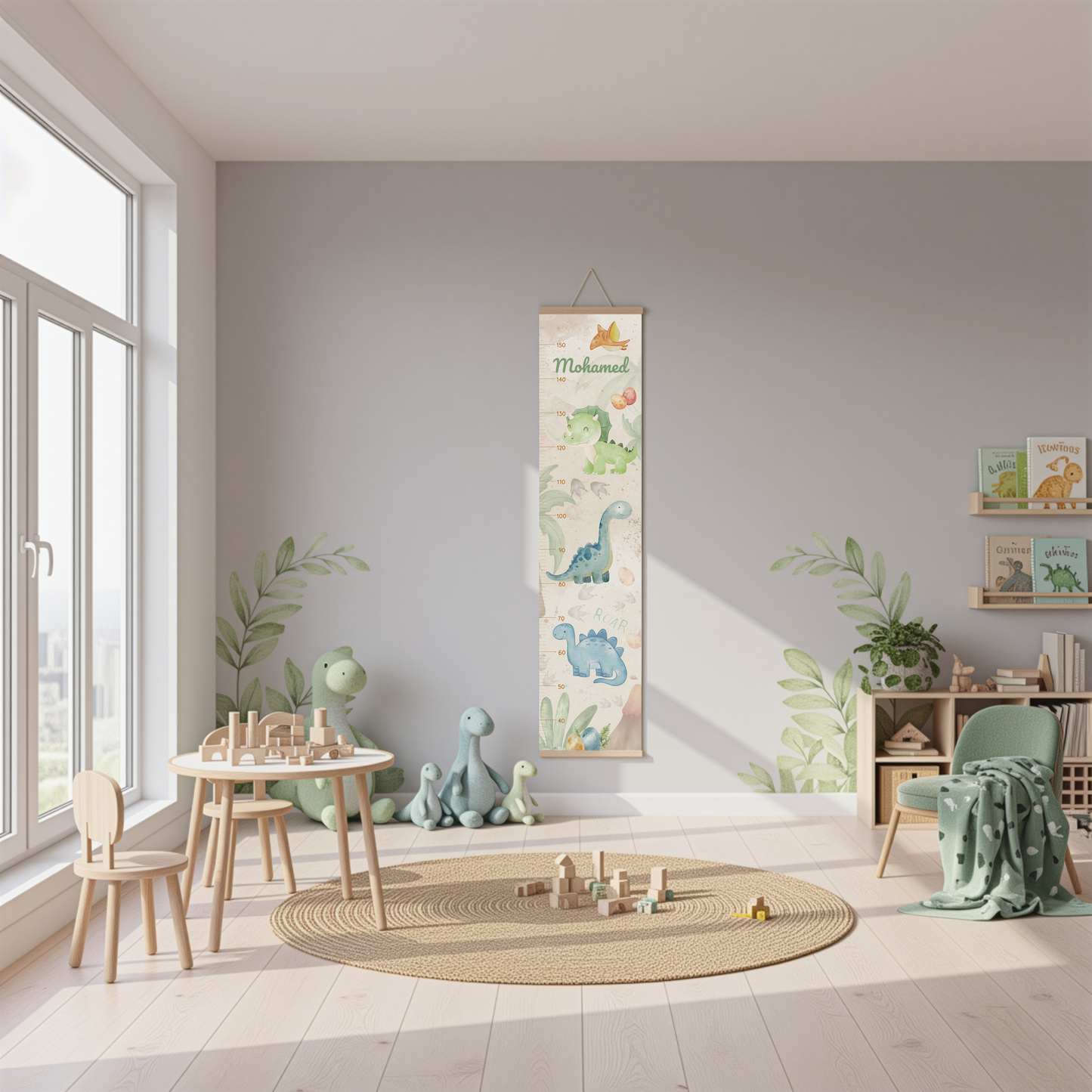 Little Dino Explorers – Kids Growth Chart | Personalised Wall Ruler