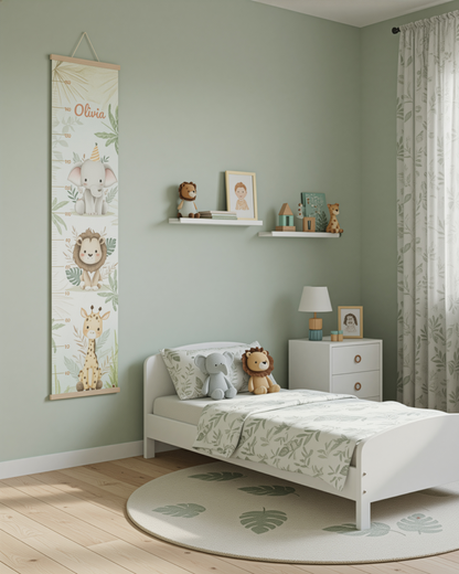 Little Jungle Friends – Kids Growth Chart | Personalised Wall Ruler