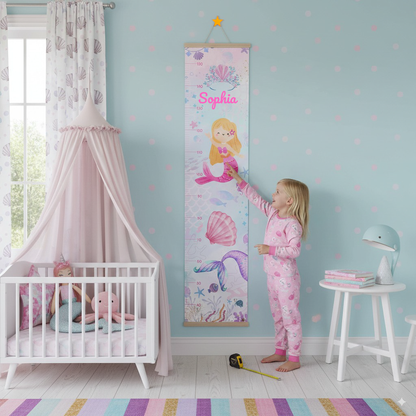 Mermaid Magic – Kids Growth Chart | Personalised Wall Ruler